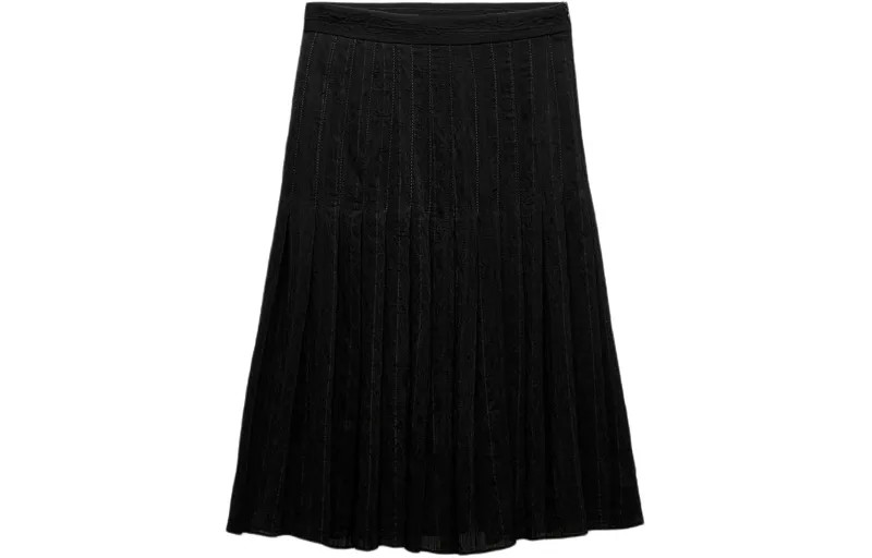 Повседневная длинная юбка женская черная Zara