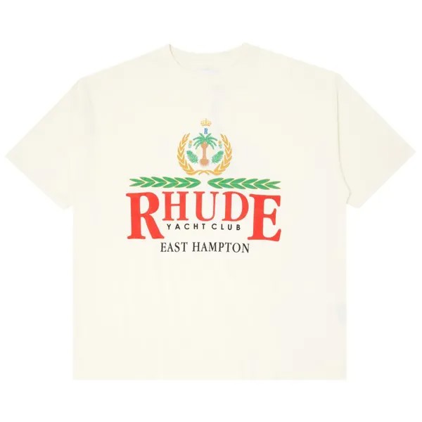 Футболка Rhude East Hampton Crest 'Vintage White', белый