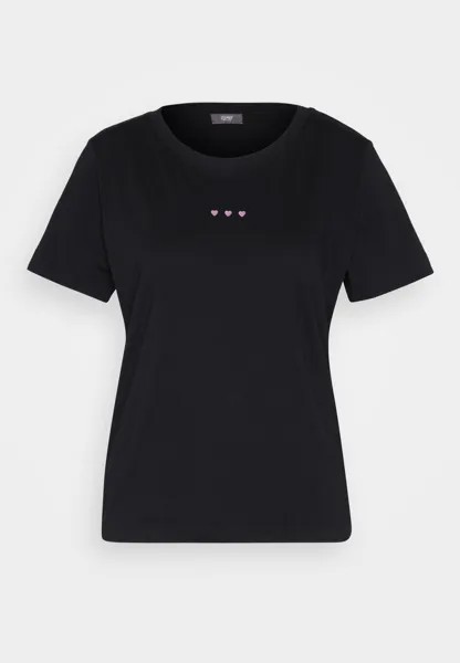 Футболка с принтом Tee Esprit, черная