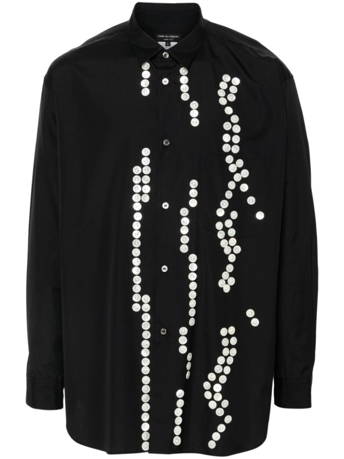 Comme des Garçons Homme Plus рубашка с пуговицами, черный