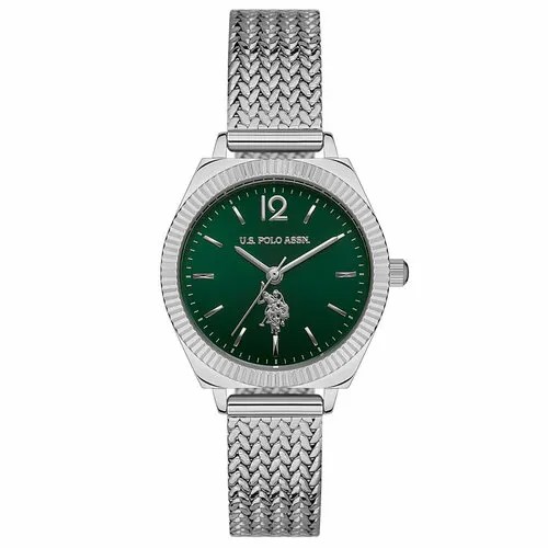Наручные часы U.S. POLO ASSN. Часы наручные женские U.S. POLO ASSN. USPA2062-02, Кварцевые, 28 мм, серебряный