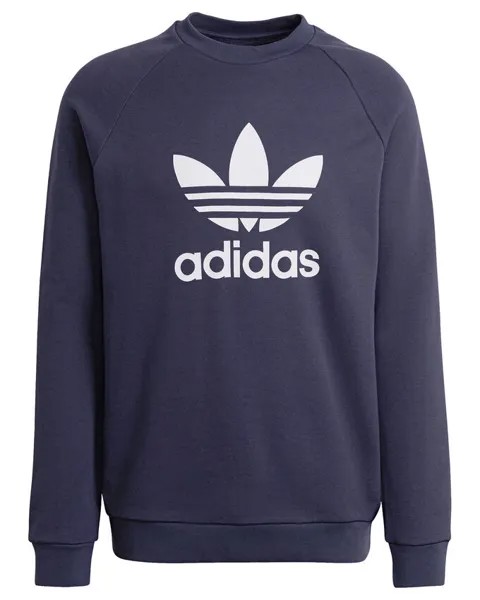 Толстовка с изображением трилистника Adidas Originals, синий