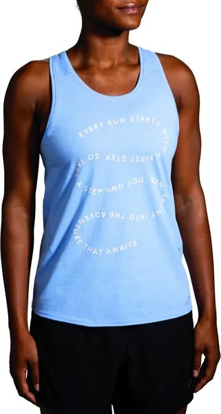 Топ Brooks Distance Tank 2.0, цвет Light Lavender/Winding Run Happy