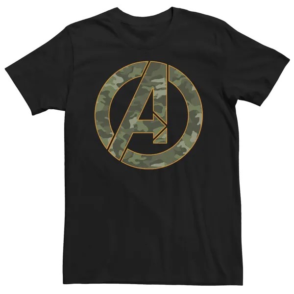 Мужские классические камуфляжные футболки с логотипом Avengers Icon Licensed Character