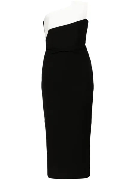 Roland Mouret драпированное платье миди, черный