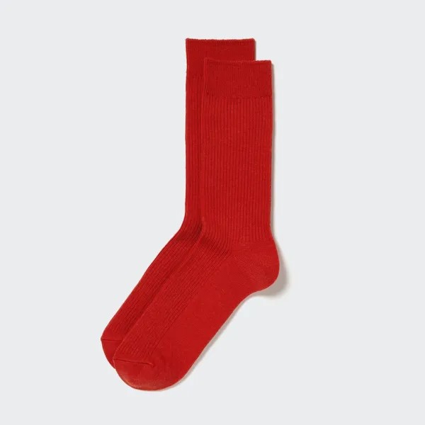 Носки (сплошные) UNIQLO, красный