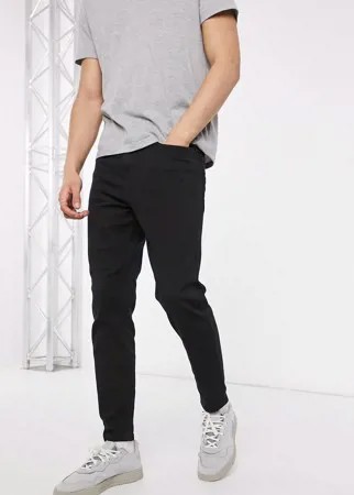 Черные суженные книзу джинсы New Look-Черный