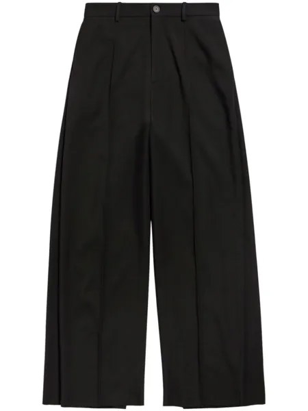 Balenciaga шерстяные брюки Double Front, черный