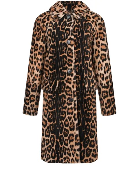 Леопардовое пальто из овчины Yves Salomon