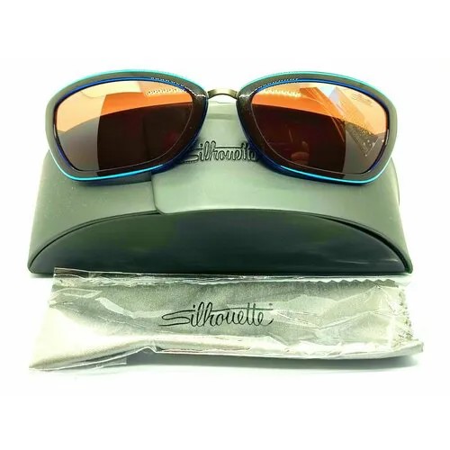 Солнцезащитные очки Silhouette, голубой/коричневый