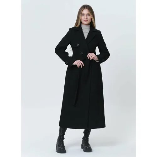 Пальто КАЛЯЕВ, размер 44, черный