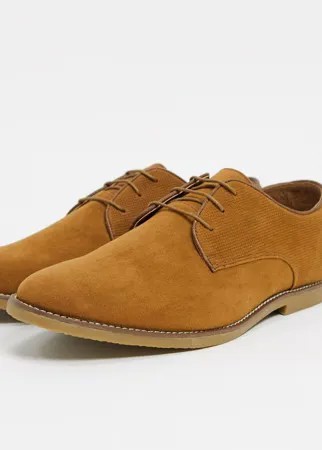 Светло-коричневые туфли со шнуровкой Topman-Коричневый цвет