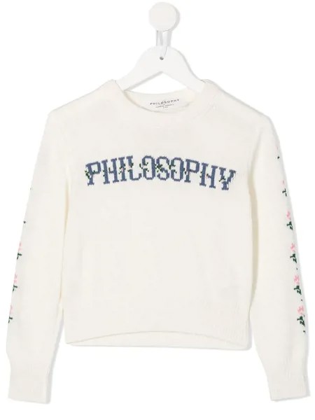 Philosophy Di Lorenzo Serafini Kids джемпер вязки интарсия с круглым вырезом