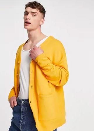 Oversized-кардиган желтого цвета ASOS DESIGN-Желтый
