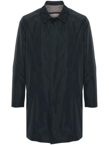 Corneliani плащ с косым воротником, синий