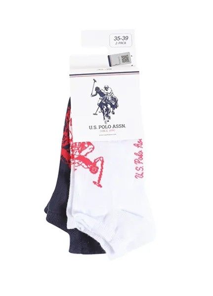 Белые женские носки, 2 пары U.S. Polo Assn.