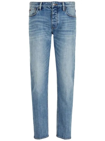 Emporio Armani узкие джинсы J75 с заниженной талией, синий