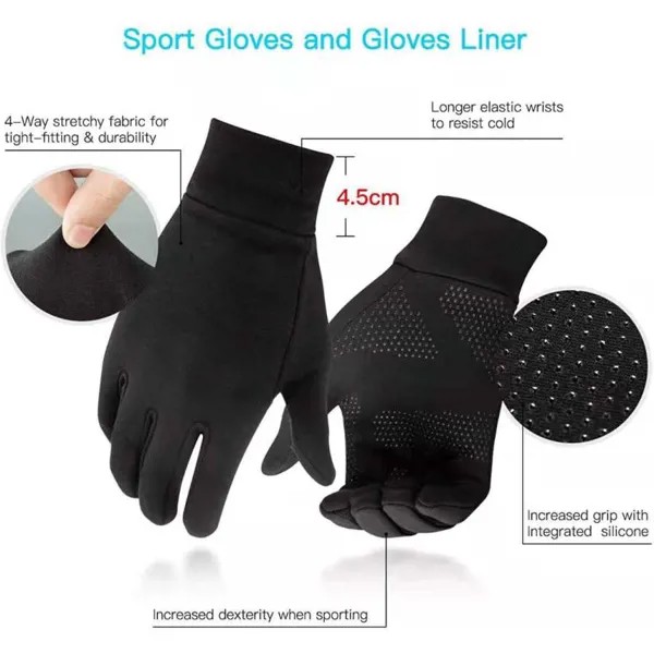 Мужские перчатки для спорта на открытом воздухе с нескользящим сенсорным экраном
