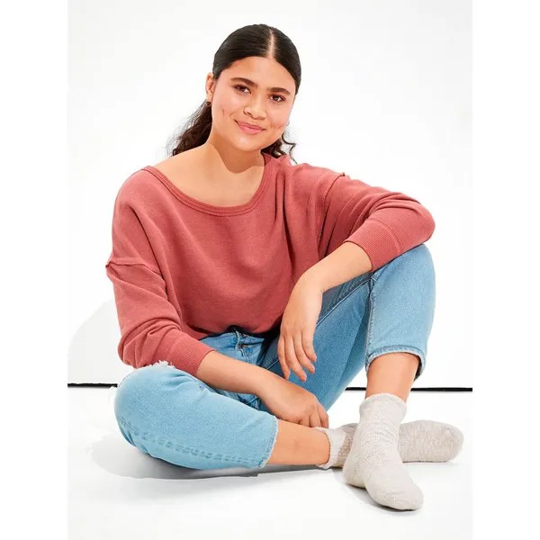 Толстовка American Eagle Dolman 1546 Wide Neck, красный