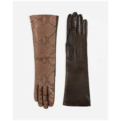 Перчатки Marco Vanoli, демисезон/зима, натуральная кожа, подкладка, размер 7.5, коричневый