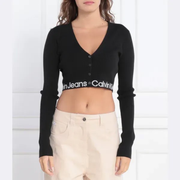 Укороченный кардиган Calvin Klein, черный