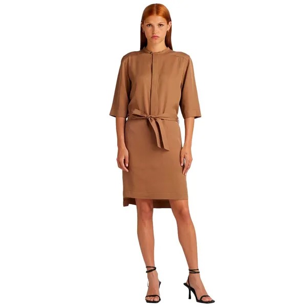 Платье G-Star Half Placket midi, коричневый
