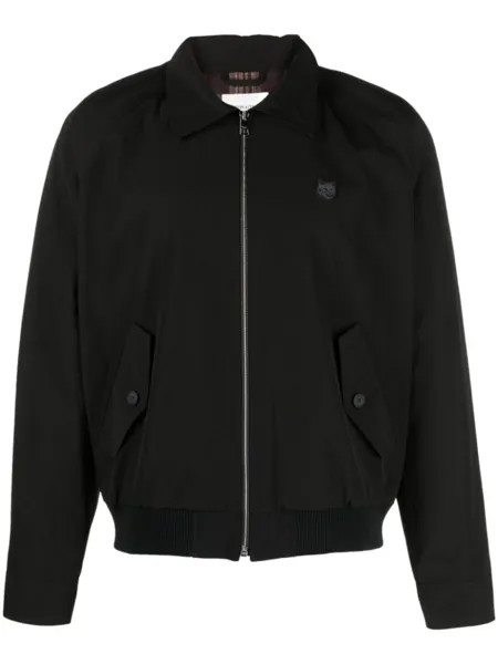 Maison Kitsuné бомбер с аппликацией, черный
