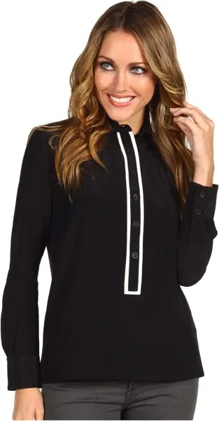 Блуза Tucker Collared Tunic Blouse, цвет Solid Black