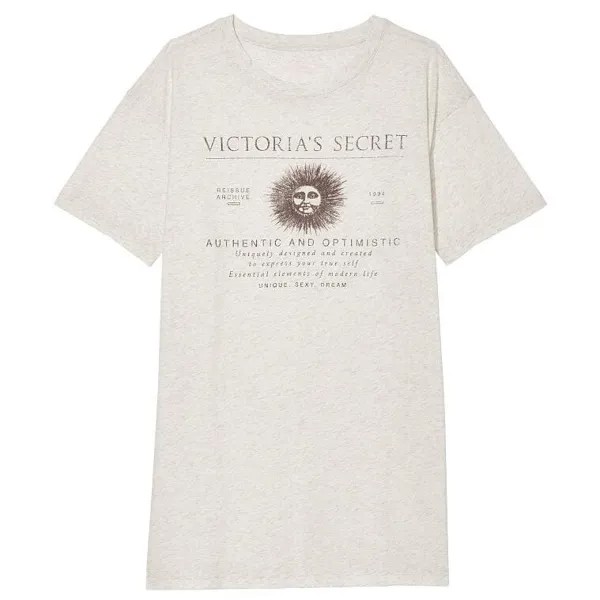 Пижамная футболка Victoria's Secret Cotton, белый
