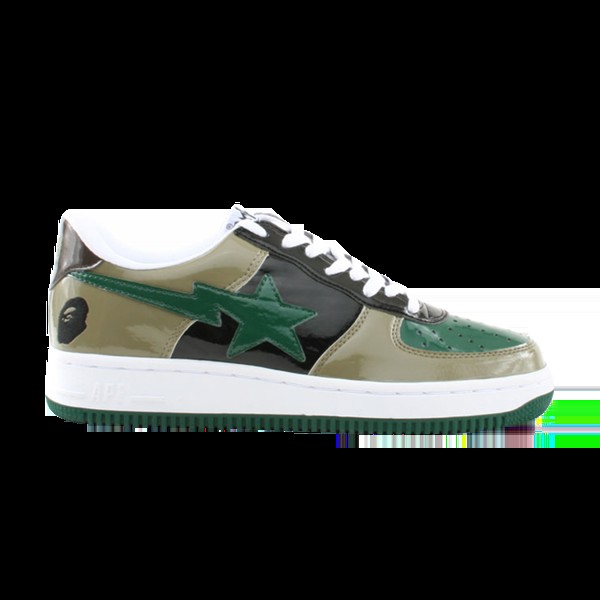 Кроссовки BAPE Bapesta FS-001 Low 'Olive Green', зеленый