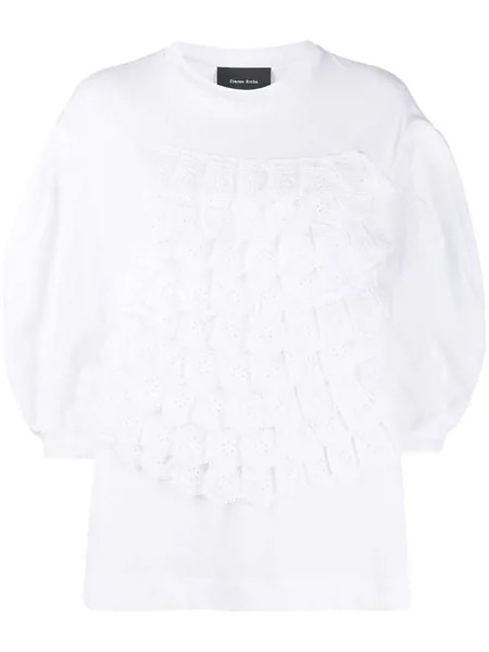 Simone Rocha блузка с английской вышивкой