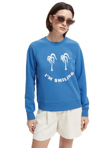 Свитшот женский Scotch & Soda 166605/0789 голубой S