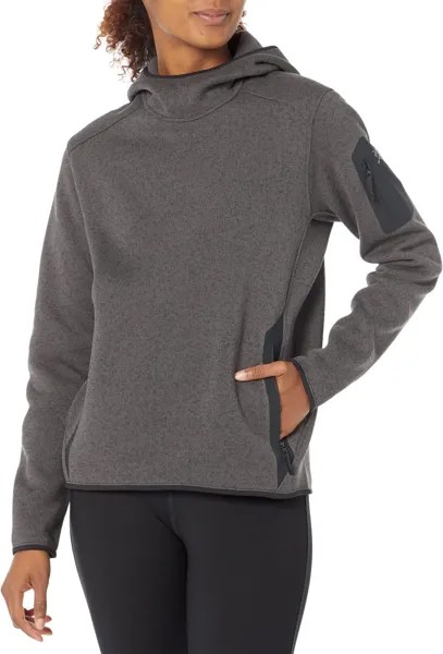 Скрытый пуловер с капюшоном Arc'teryx, цвет Black Heather