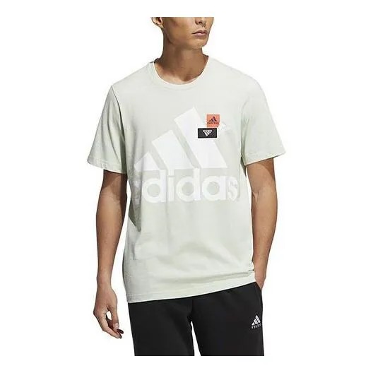Футболка adidas Logo Printing Round Neck Short Sleeve Green T-Shirt, зеленый