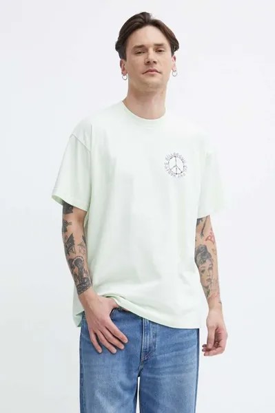 Хлопковая футболка Billabong, бирюзовый