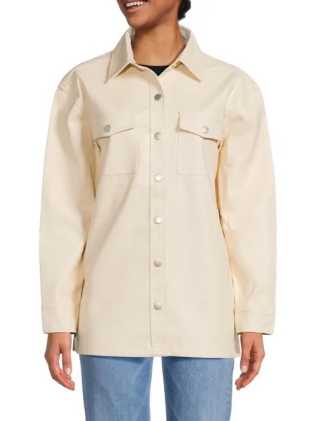Куртка-рубашка из искусственной кожи Joe'S Jeans, цвет Ecru