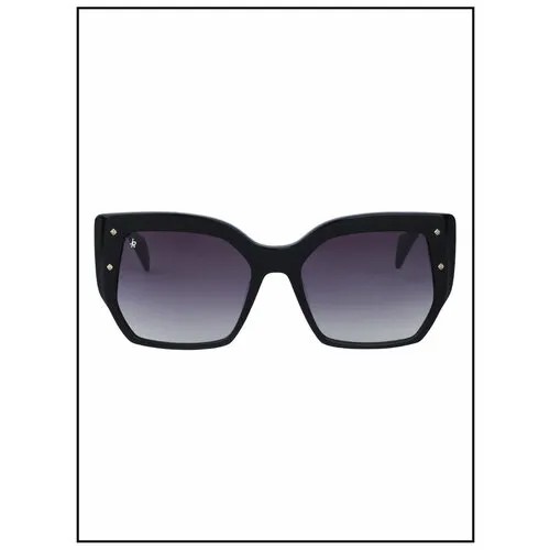 Солнцезащитные очки JOHN RICHMOND, бабочка, оправа: пластик, градиентные, с защитой от УФ, для женщин, черный