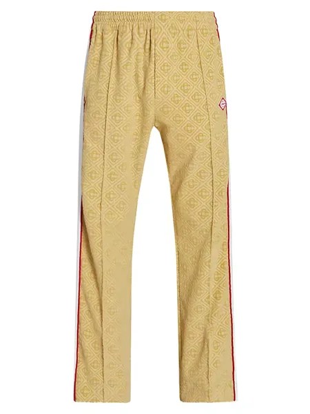 Велюровые спортивные брюки с монограммой For The Peace Casablanca, серо-коричневый