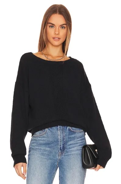 Свитер Bobi Center Stitch Boatneck, черный