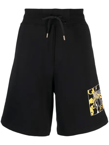 Versace Jeans Couture спортивные шорты с логотипом, черный