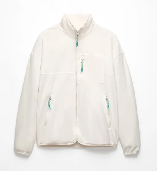 Куртка Oysho Oversize Fleece, белый
