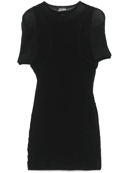 Jean Paul Gaultier платье мини The Double из коллаборации с Shayne Oliver, черный