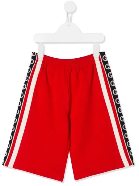 Gucci Kids спортивные шорты с логотипами на лампасах