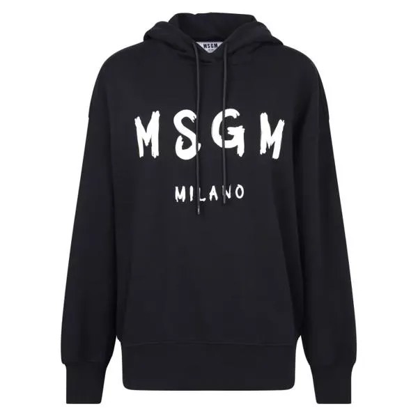 Футболка cotton hoodie Msgm, черный