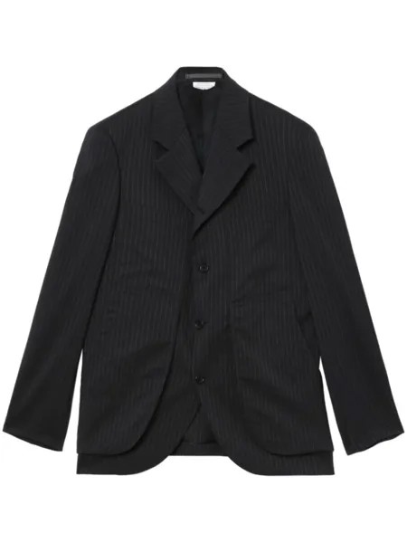Comme des Garçons Homme Deux шерстяной пиджак в тонкую полоску, серый