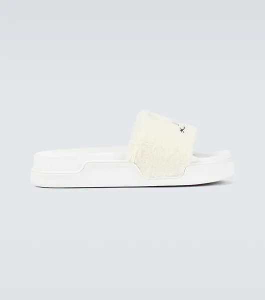 Шлепанцы Navy Pool Christian Louboutin, белый