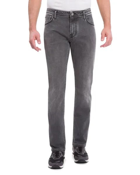 Мужские прямые джинсы стрейч Stefano Ricci, цвет Grey