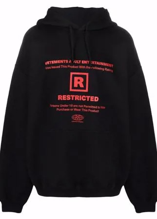 VETEMENTS худи с графичным принтом