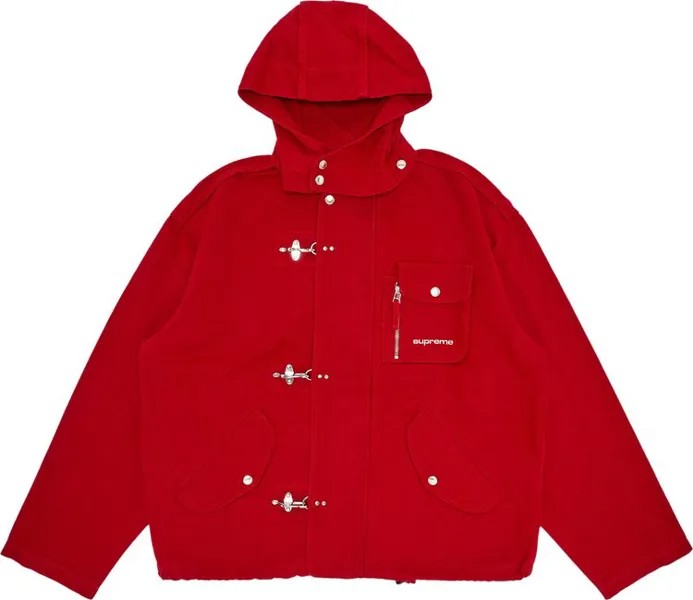 Куртка Supreme Canvas Clip Jacket 'Red', красный