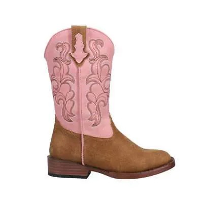 Roper 09-018-0191-2784 Kids Girls Blaze Pink Shaft Square Toe Boots Mid